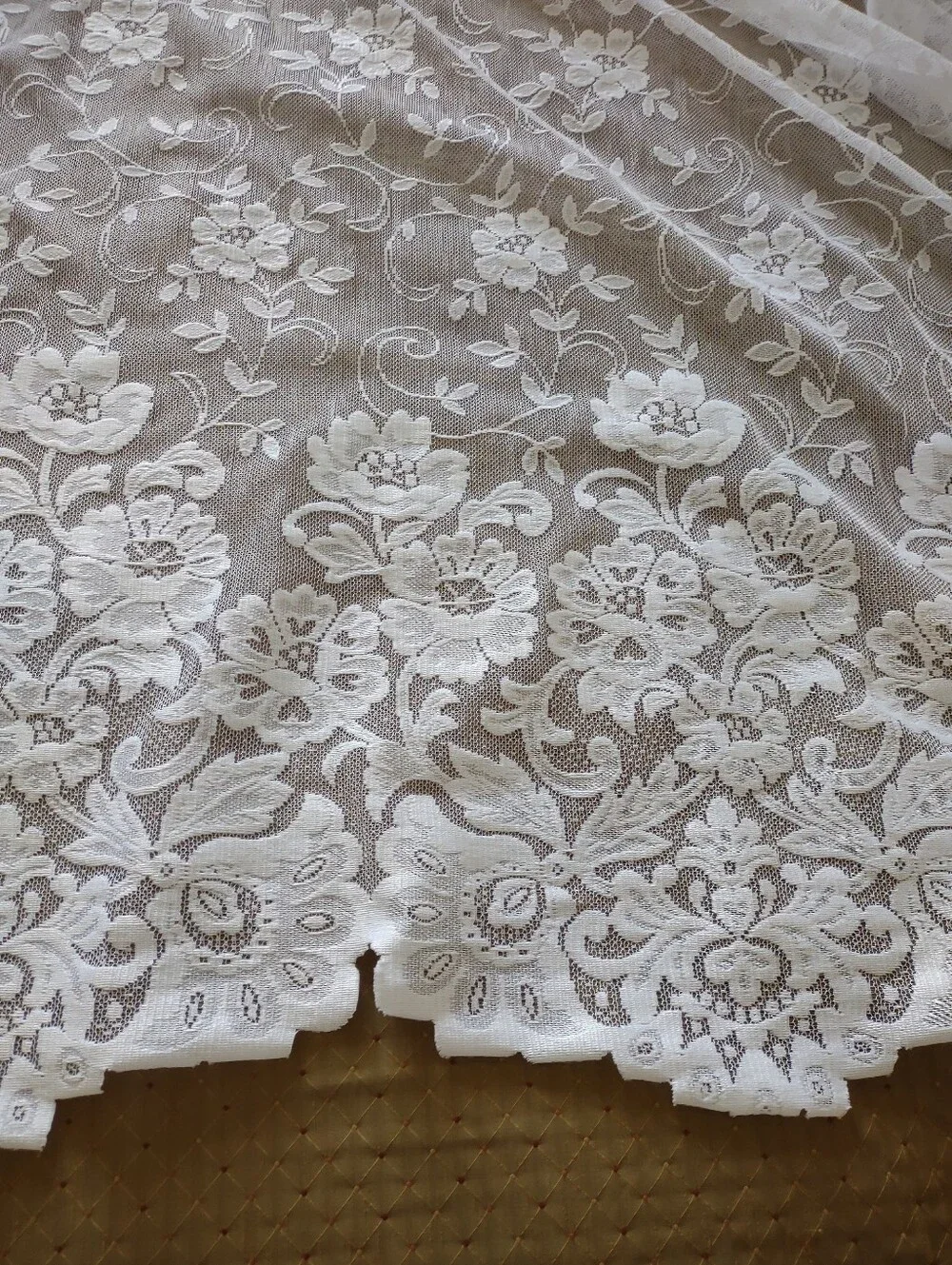 Shabby Chic Lace Floral Single Panel Curtain